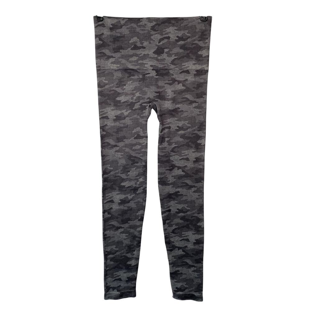 Spanx Gray Camo Look at Me Now Seamless Leggings Size Large